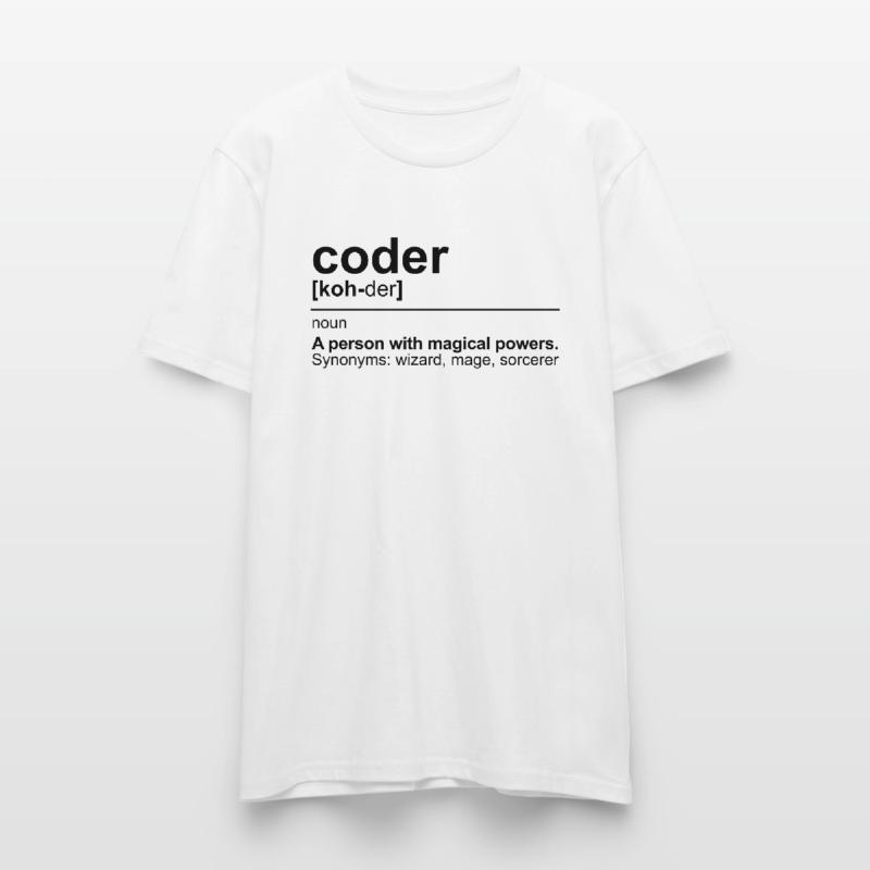 coder developer dictionary nerd programmer Stanley/Stella CRAFTER Unisex Organic T-Shirt