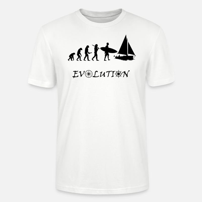 black evolution - Stanley/Stella CRAFTER Unisex Organic T-Shirt - white
