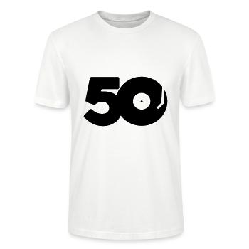 DJ 50 - T-shirt bio CRAFTER Stanley Stella Unisexe - blanc - Devant - Alina (178cm) & Michal (187cm)