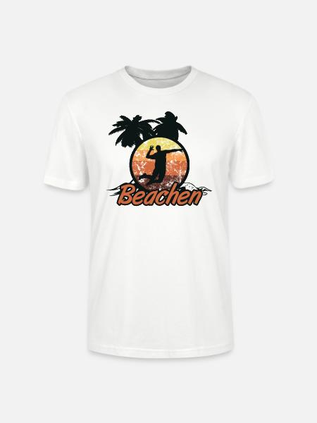 Beachvolleyball - Stanley/Stella Unisex Bio-T-Shirt CRAFTER - Weiß