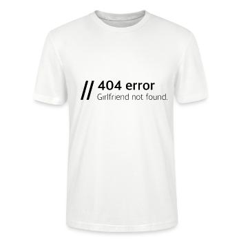 Girlfriend not found - Stanley/Stella CRAFTER Unisex Organic T-Shirt - white - Front - Alina (178cm) & Michal (187cm)