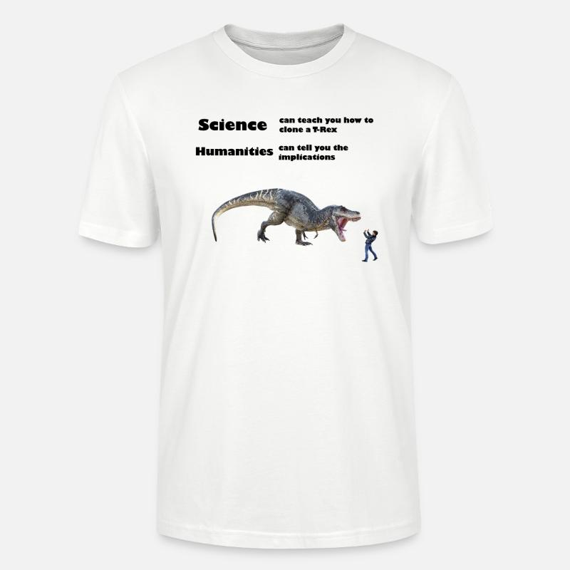 T-Rex - Sciences et sciences humaines - T-shirt bio CRAFTER Stanley Stella Unisexe - blanc