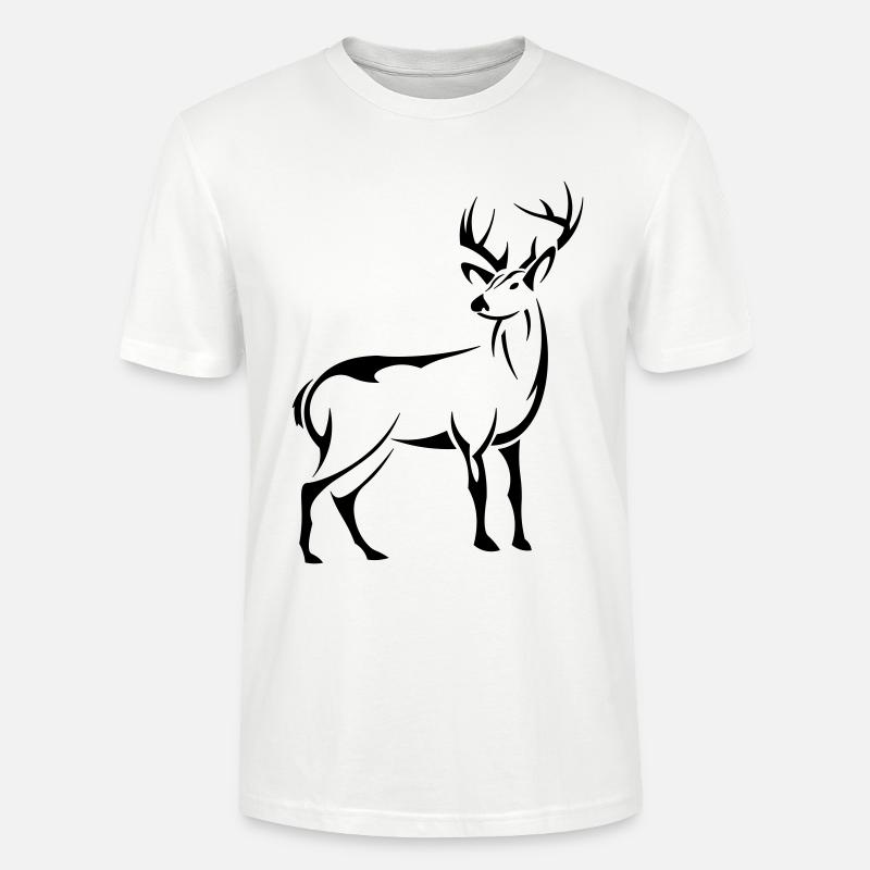 Schöner Hirsch - Stanley/Stella Unisex Bio-T-Shirt CRAFTER - Weiß