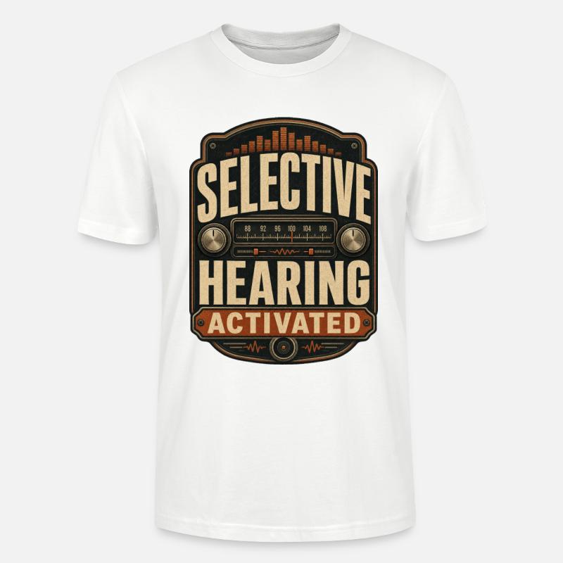 Activation de l’audition sélective - T-shirt bio CRAFTER Stanley Stella Unisexe - blanc