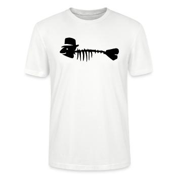 fischgraete mit hut - Stanley/Stella Unisex Bio-T-Shirt CRAFTER - Weiß - Vorne - Alina (178cm) & Michal (187cm)