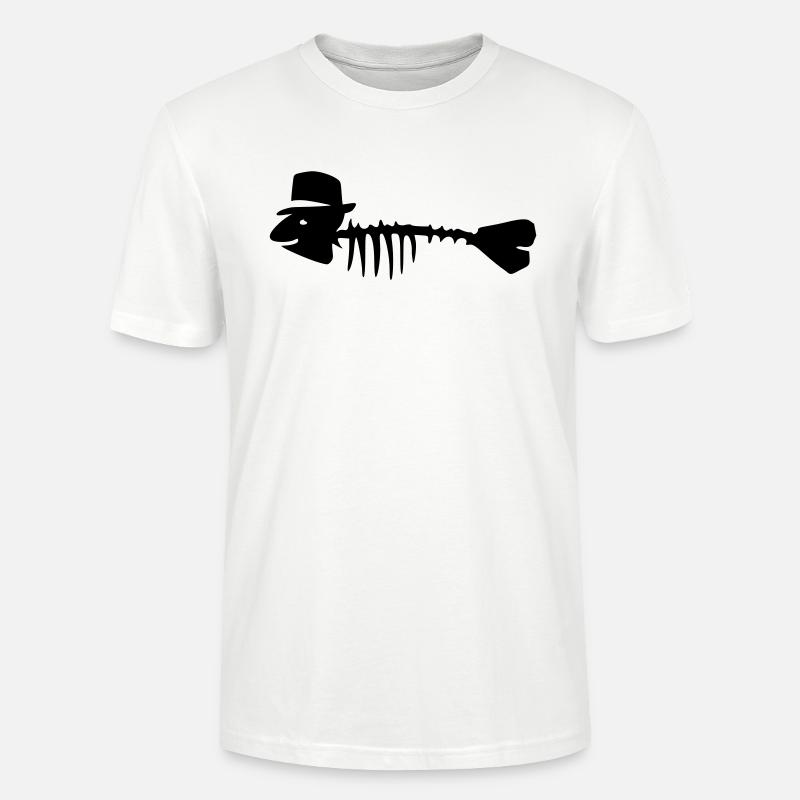 fischgraete mit hut - Stanley/Stella Unisex Bio-T-Shirt CRAFTER - Weiß