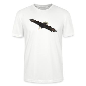 Seeadler Greifvogel Adler - Stanley/Stella Unisex Bio-T-Shirt CRAFTER - Weiß - Vorne - Alina (178cm) & Michal (187cm)