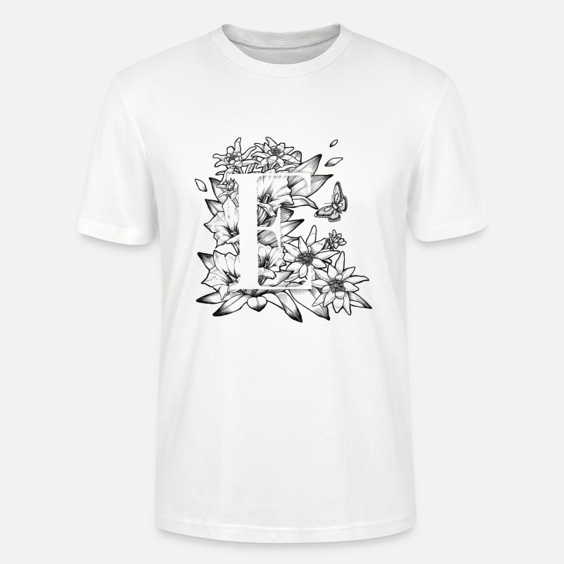 Initiale E - Stanley/Stella Unisex Bio-T-Shirt CRAFTER - Weiß