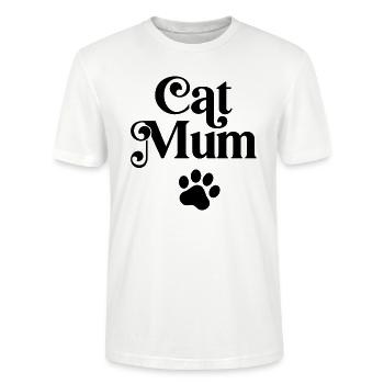Cat Mum - Stanley/Stella CRAFTER Unisex Organic T-Shirt - white - Front - Alina (178cm) & Michal (187cm)