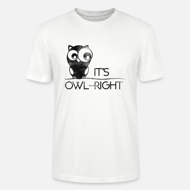 Owl Right | Eule - Stanley/Stella Unisex Bio-T-Shirt CRAFTER - Weiß