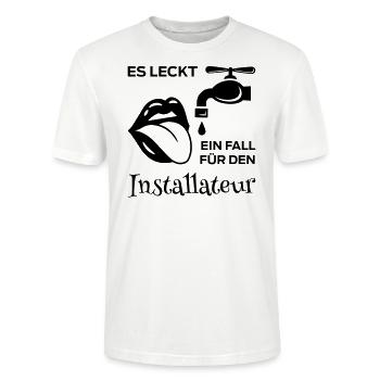 Ein Fall für den Installateur - Stanley/Stella Unisex Bio-T-Shirt CRAFTER - Weiß - Vorne - Alina (178cm) & Michal (187cm)