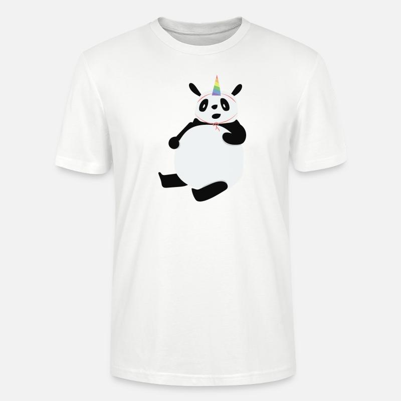 Panda Einhorn - Stanley/Stella Unisex Bio-T-Shirt CRAFTER - Weiß