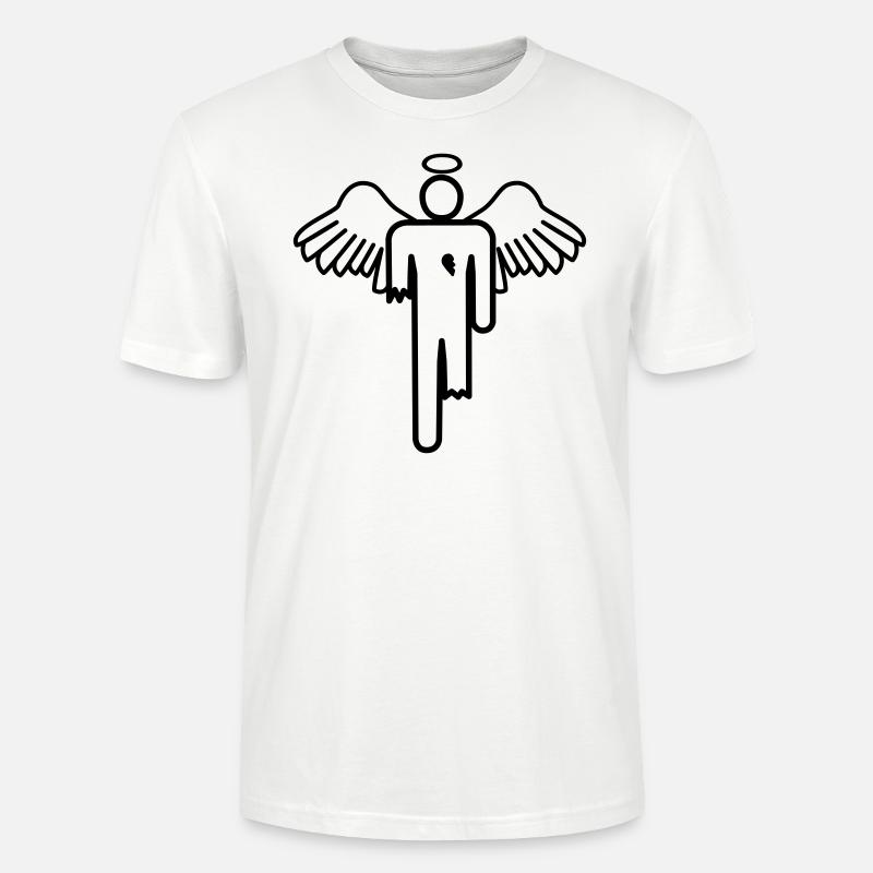 Gebrochener Engel Strichmännchen - Stanley/Stella Unisex Bio-T-Shirt CRAFTER - Weiß