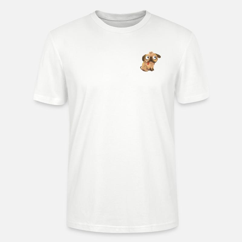 Mops - Stanley/Stella Unisex Bio-T-Shirt CRAFTER - Weiß