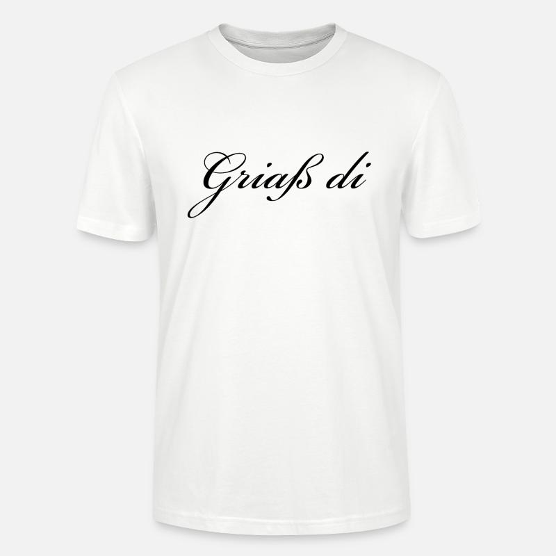 Griaß di - Allgäuer Design - Hallo - Stanley/Stella Unisex Bio-T-Shirt CRAFTER - Weiß