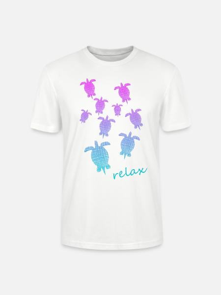 Schildkröten Turtle Relax chill out - Stanley/Stella Unisex Bio-T-Shirt CRAFTER - Weiß