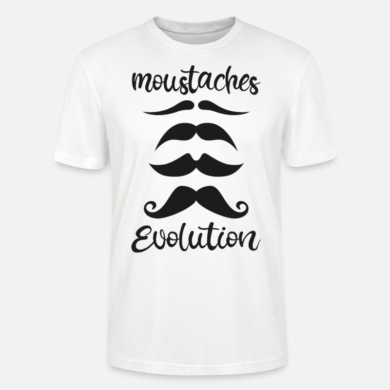 Schnurrbart Evolution - Stanley/Stella Unisex Bio-T-Shirt CRAFTER - Weiß