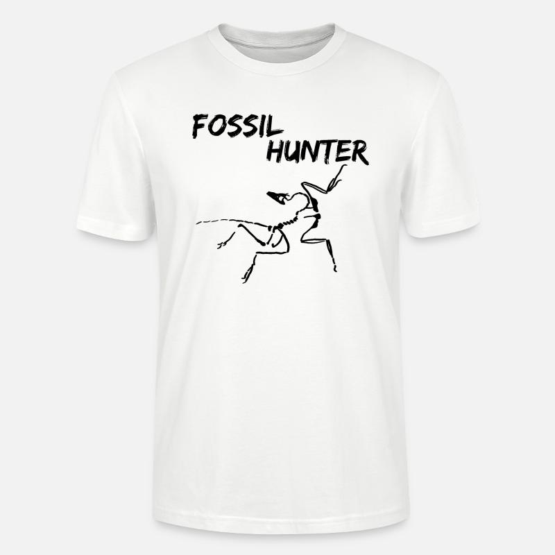 fossil hunter mit archäopteryx - Stanley/Stella Unisex Bio-T-Shirt CRAFTER - Weiß
