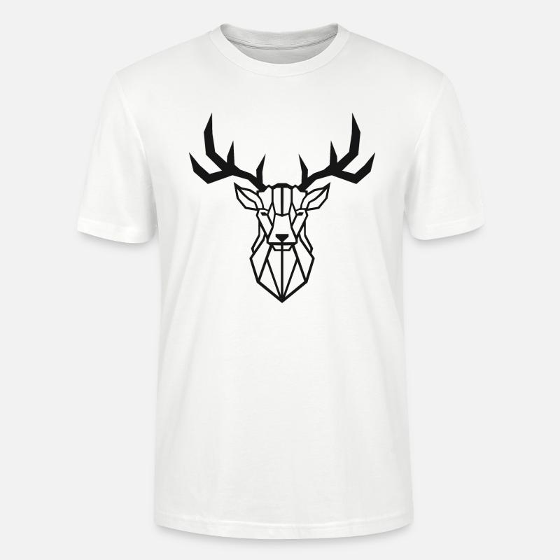 Minimalistic - Deer / Hirsch - Stanley/Stella Unisex Bio-T-Shirt CRAFTER - Weiß