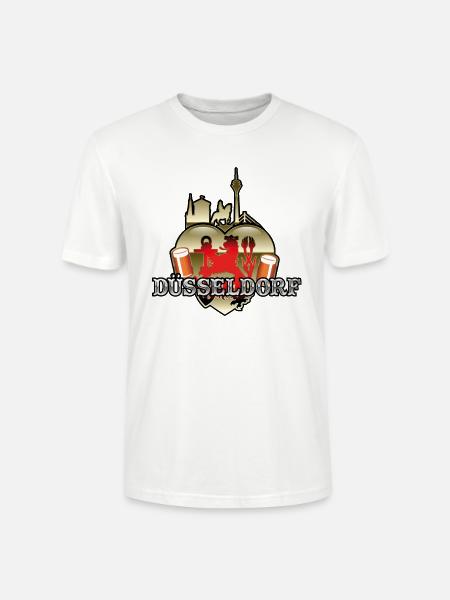 Düsseldorf-T-Shirt Düsselherz - Stanley/Stella Unisex Bio-T-Shirt CRAFTER - Weiß