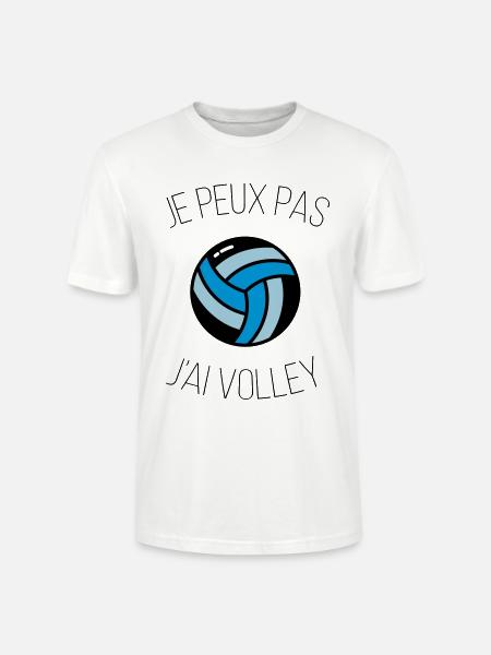 i can't volley - Stanley/Stella CRAFTER Unisex Organic T-Shirt - white