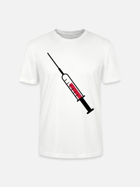Syringe as vector - Stanley/Stella CRAFTER Unisex Organic T-Shirt - white