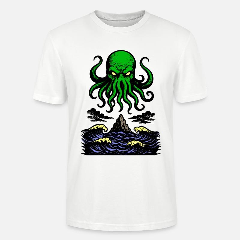 Cthulhu Retro 2 - Stanley/Stella Unisex Bio-T-Shirt CRAFTER - Weiß
