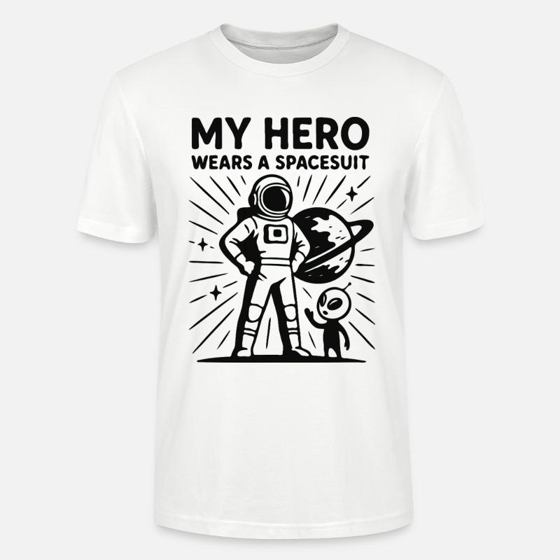 Héros de l’espace en combinaison spatiale - T-shirt bio CRAFTER Stanley Stella Unisexe - blanc