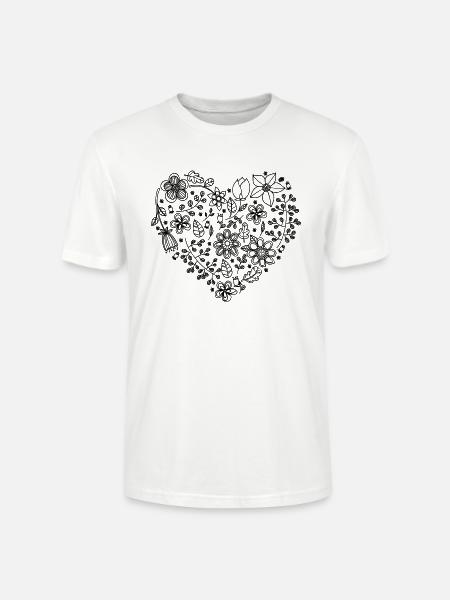 Blumenherz - Stanley/Stella Unisex Bio-T-Shirt CRAFTER - Weiß
