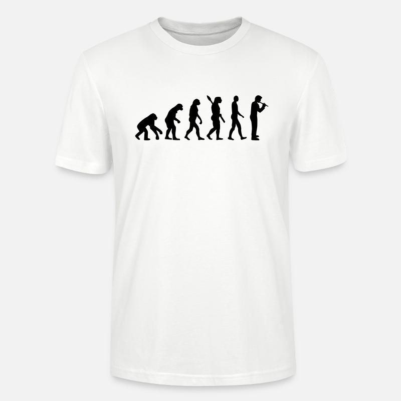Evolution Flûte - T-shirt bio CRAFTER Stanley Stella Unisexe - blanc