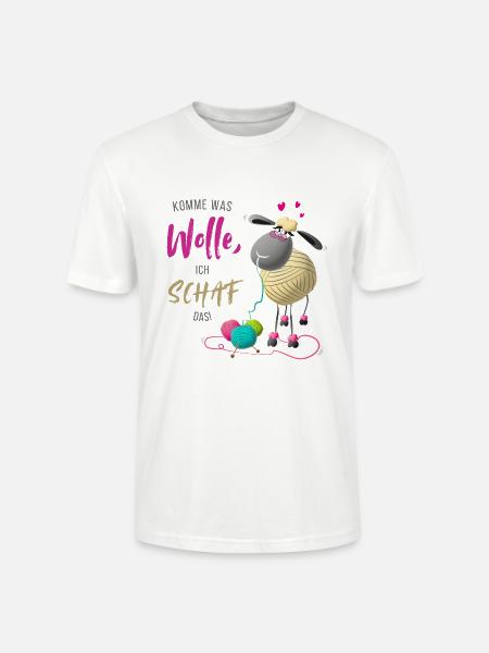 Komme was Wolle, ich Schaf das! - Stanley/Stella Unisex Bio-T-Shirt CRAFTER - Weiß