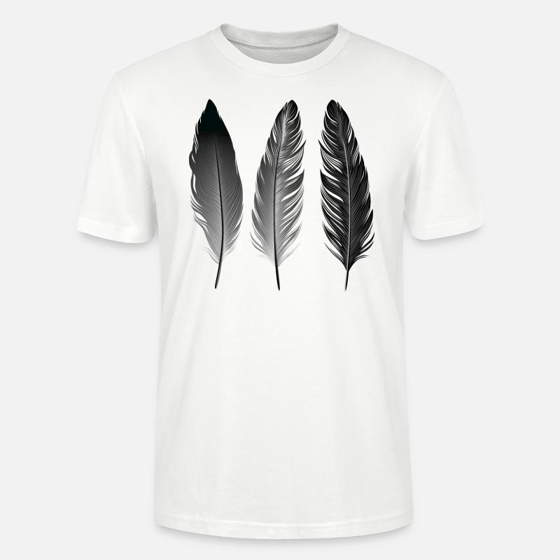Boho | Feather Style | Illustration - Stanley/Stella Unisex Bio-T-Shirt CRAFTER - Weiß