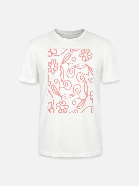 flowers - Stanley/Stella CRAFTER Unisex Organic T-Shirt - white