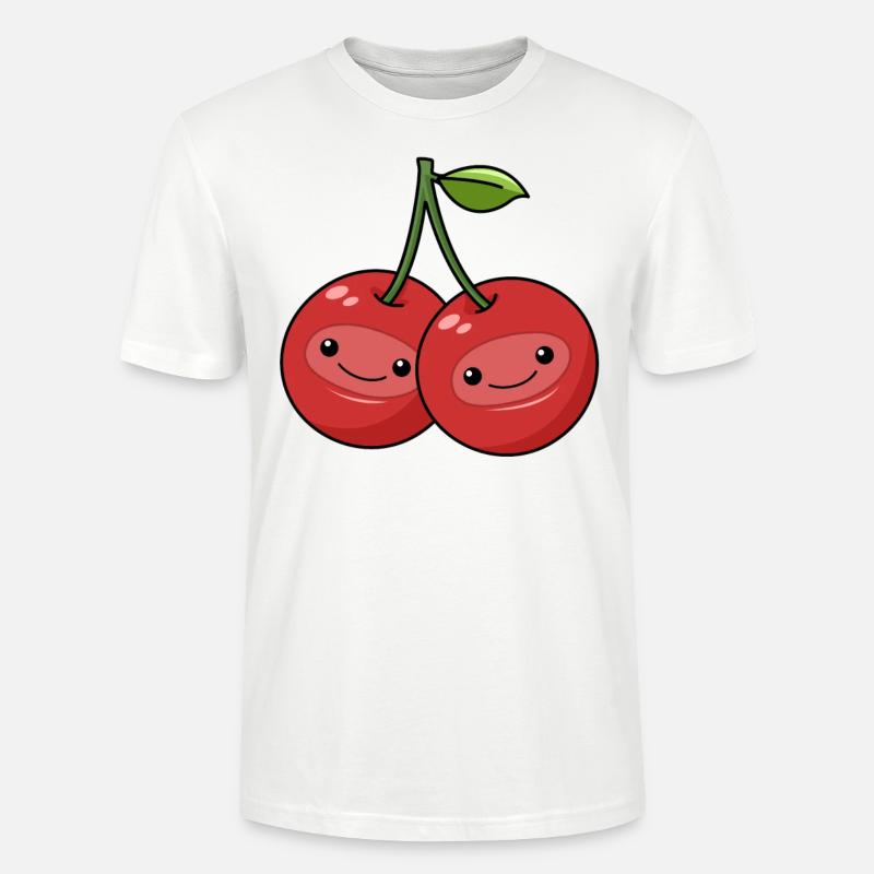 Comic Kirschen - Stanley/Stella Unisex Bio-T-Shirt CRAFTER - Weiß