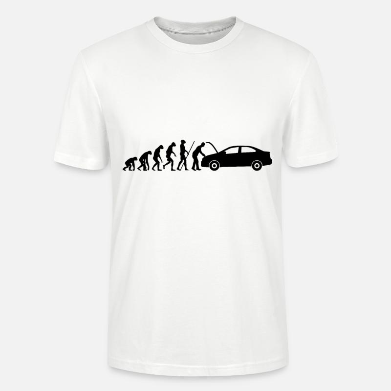 Auto mechanic evolution - Stanley/Stella CRAFTER Unisex Organic T-Shirt - white