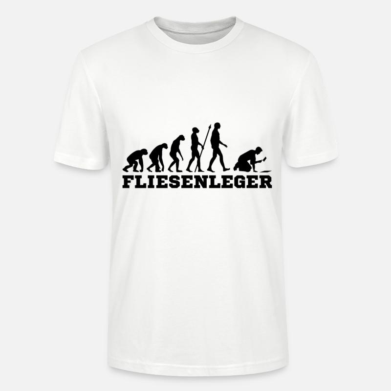 Fliesenleger Evolution - Stanley/Stella Unisex Bio-T-Shirt CRAFTER - Weiß