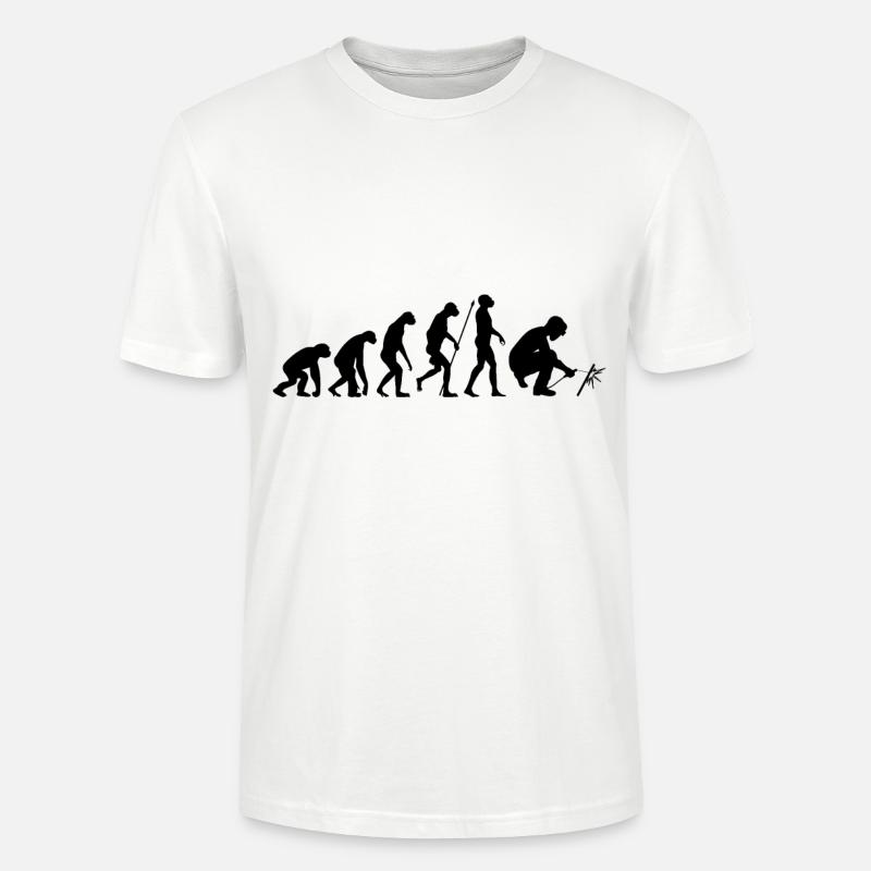 Evolution du soudeur - T-shirt bio CRAFTER Stanley Stella Unisexe - blanc