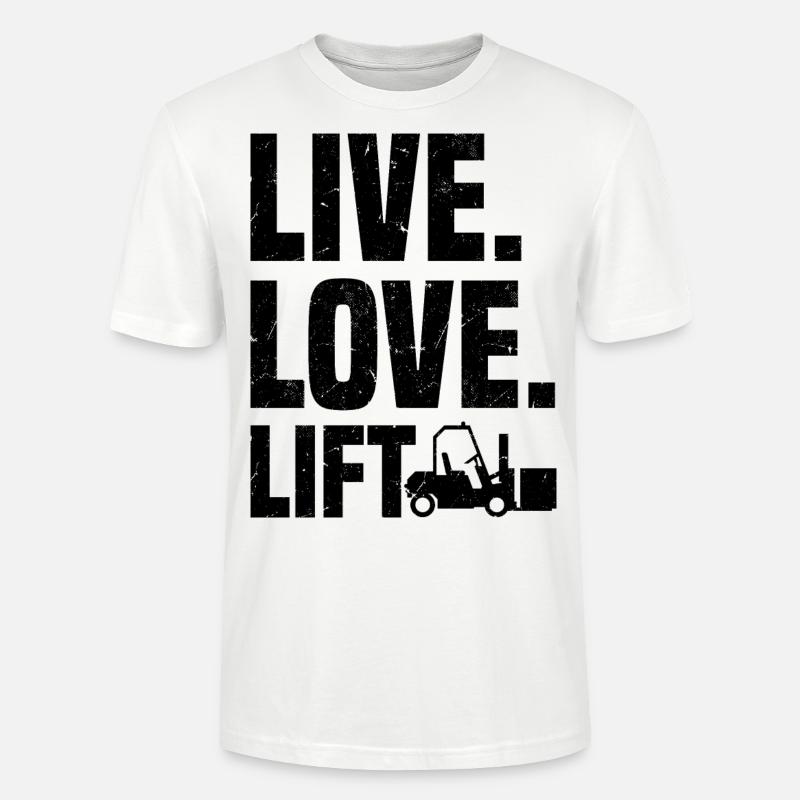 Gabelstaplerfahrer | Gabelstapler Beruf Geschenke - Stanley/Stella Unisex Bio-T-Shirt CRAFTER - Weiß