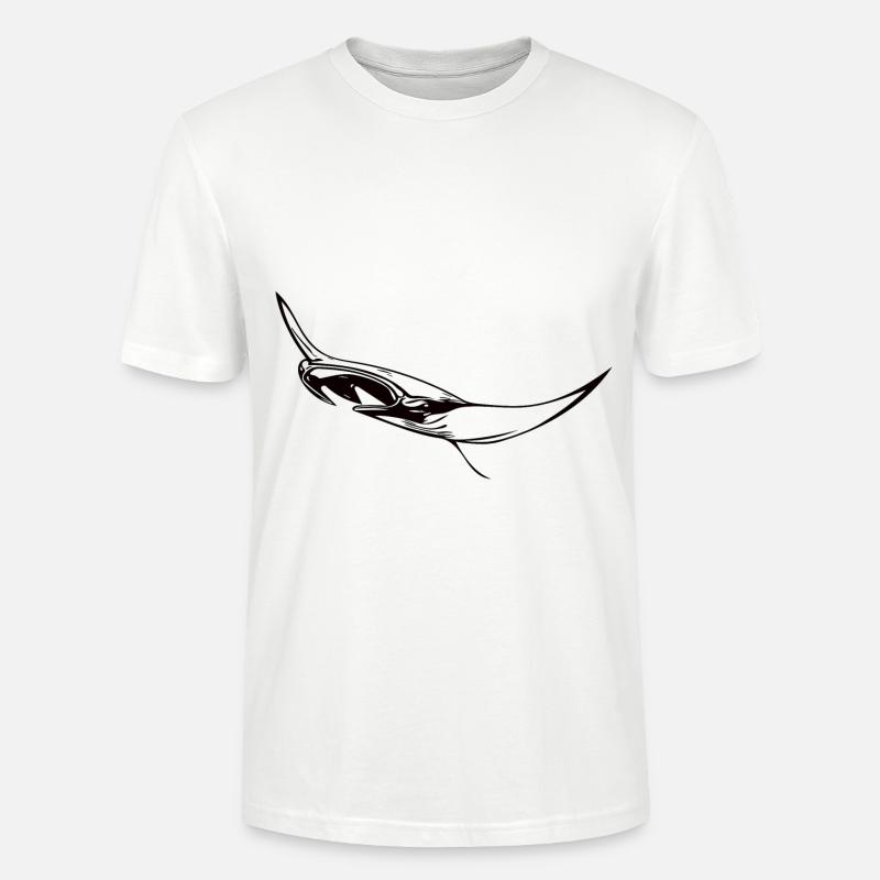 Eleganter schwimmender Mantarochen - Stanley/Stella Unisex Bio-T-Shirt CRAFTER - Weiß
