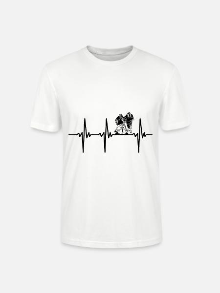Heartbeat for hobby bobsledders - Stanley/Stella CRAFTER Unisex Organic T-Shirt - white