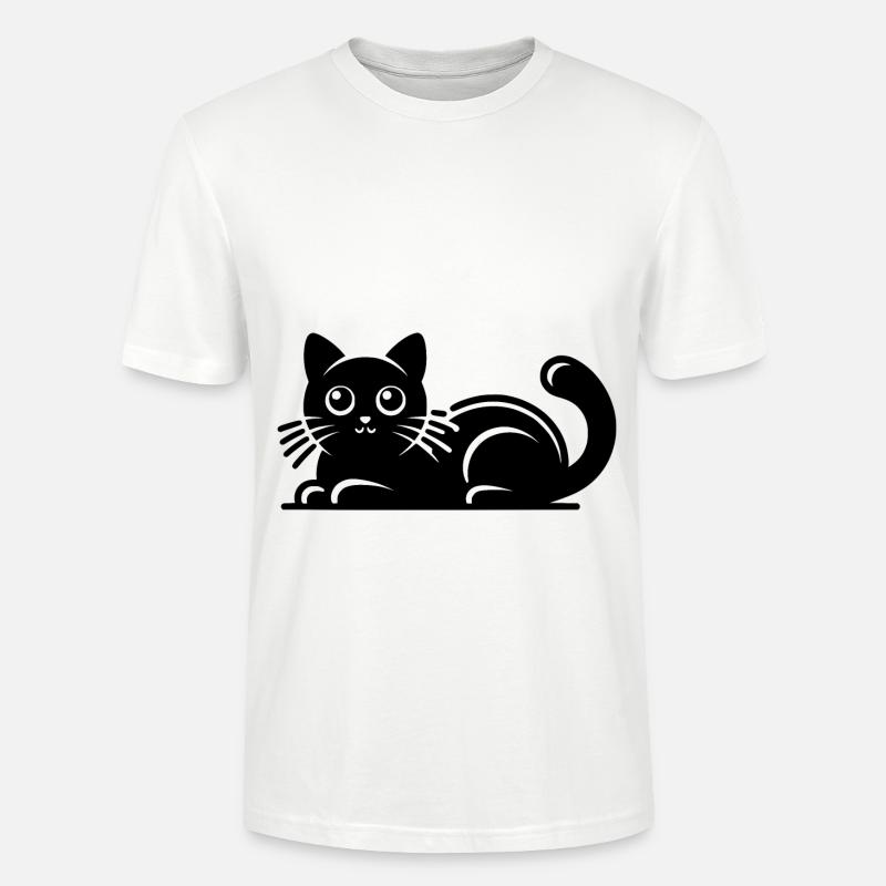 Dessin de chat mignon - T-shirt bio CRAFTER Stanley Stella Unisexe - blanc