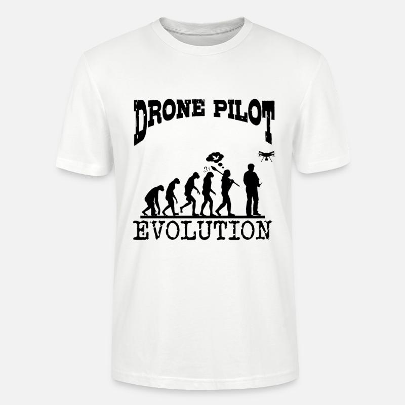 Drone evolution - Stanley/Stella CRAFTER Unisex Organic T-Shirt - white