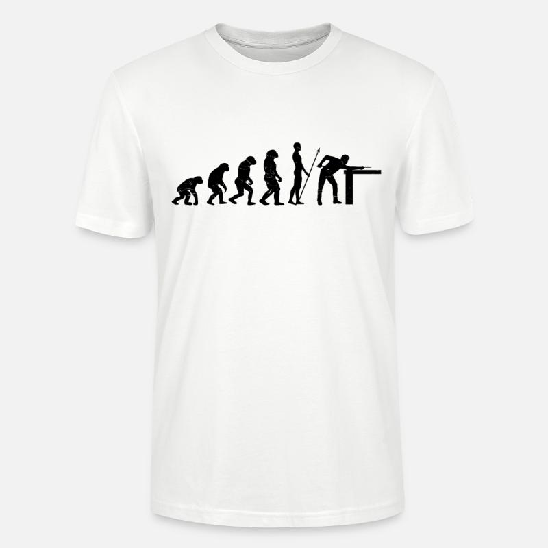 Billiards Evolution - Stanley/Stella CRAFTER Unisex Organic T-Shirt - white