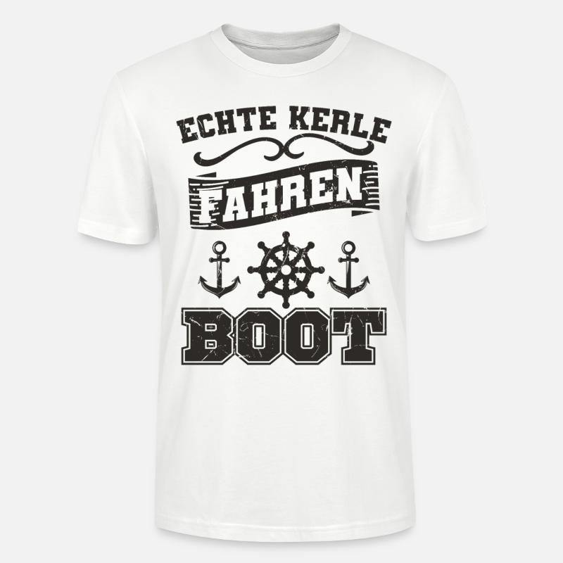 Boot Spruch - Stanley/Stella Unisex Bio-T-Shirt CRAFTER - Weiß