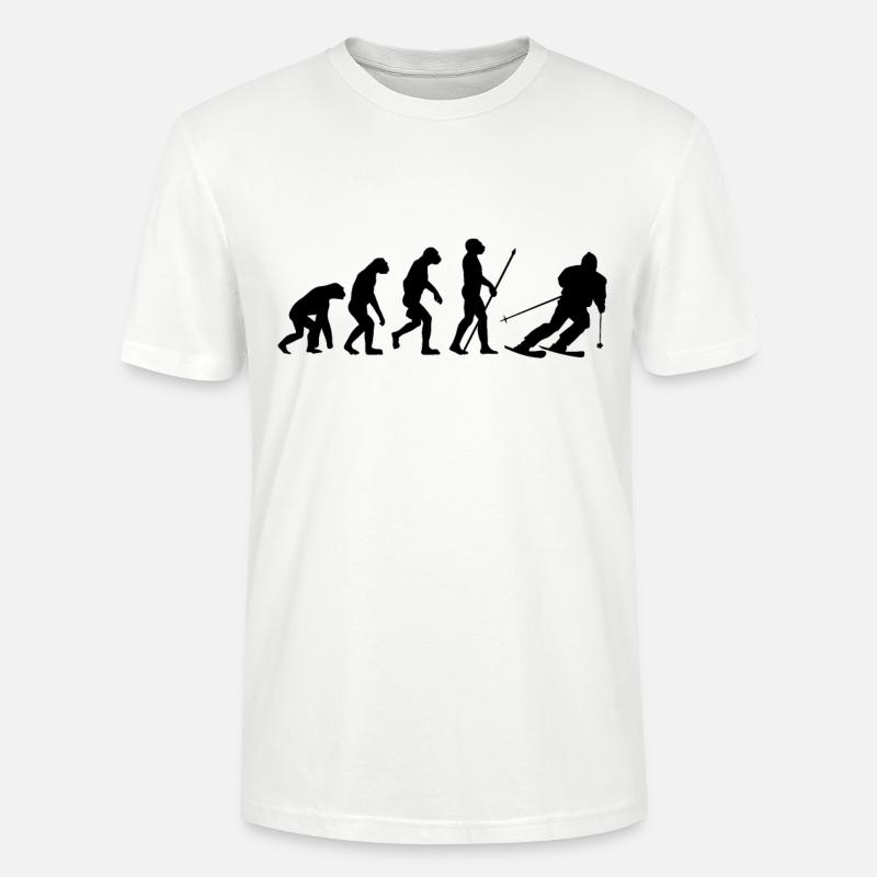 Skier evolution - Stanley/Stella CRAFTER Unisex Organic T-Shirt - white