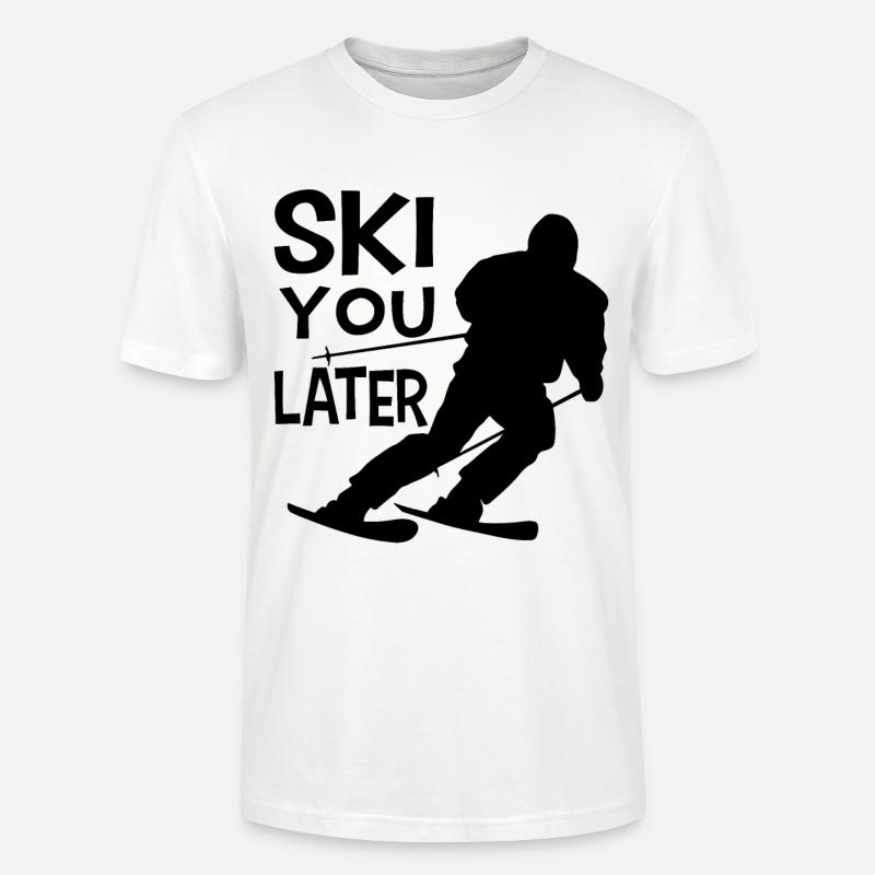 Skifahrer Spruch - Stanley/Stella Unisex Bio-T-Shirt CRAFTER - Weiß