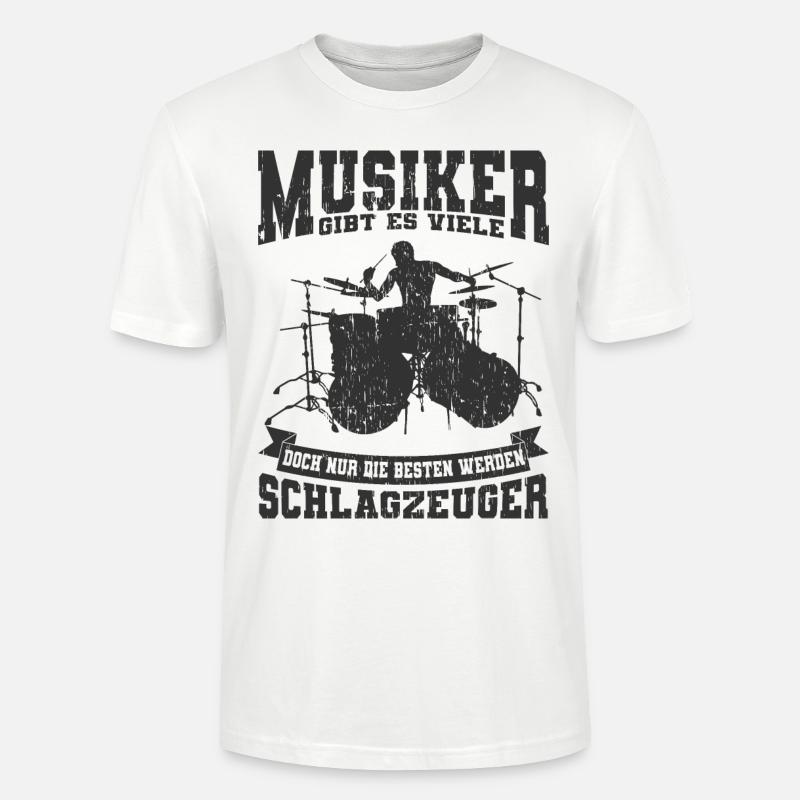 Schlagzeuger - Stanley/Stella Unisex Bio-T-Shirt CRAFTER - Weiß