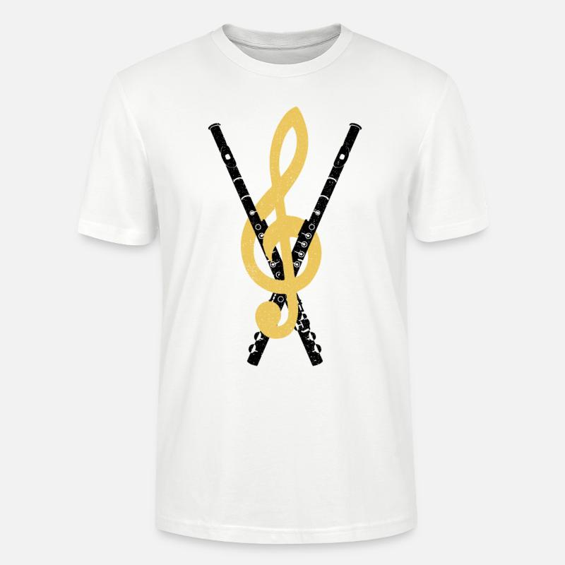 Querflöte - Stanley/Stella Unisex Bio-T-Shirt CRAFTER - Weiß