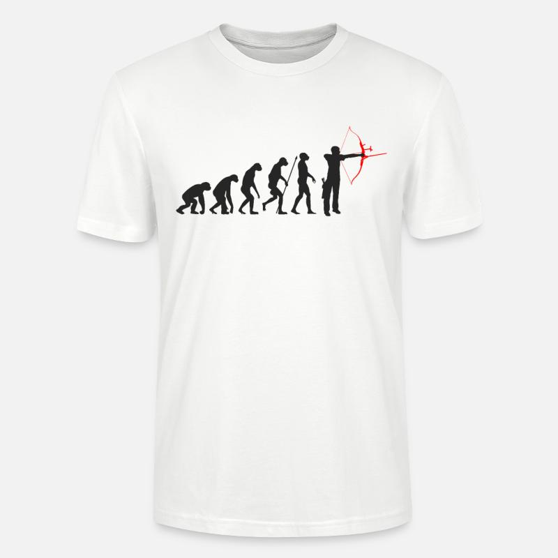 Bogenschießen Evolution - Stanley/Stella Unisex Bio-T-Shirt CRAFTER - Weiß