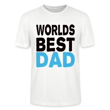 Worlds Best Dad - Stanley/Stella CRAFTER Unisex Organic T-Shirt - white - Front - Alina (178cm) & Michal (187cm)